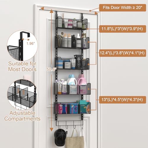 VyGrow Over The Door Organizer, Metal Door Organizer Hanging - Image 3