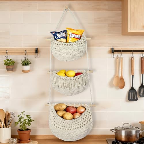 Halidali 3 Tier Hanging Fruit Baskets - Image 4