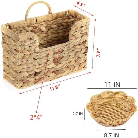 Hanging Woven Magazine Basket - Image 2