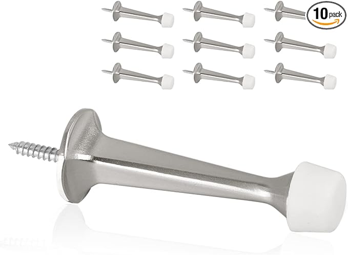 10 Pack Solid Rigid Door Stops by KOVOSCH