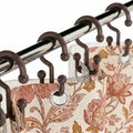 Bathway Brown Shower Curtain Hooks, 12 Plastic Double Shower Curtain Rings by Bathway