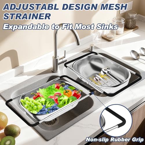 Over the Sink Colander, Expandable Strainers and Colanders - Image 4