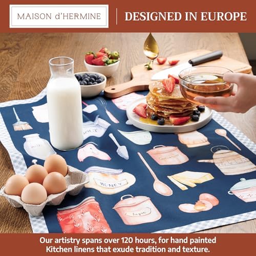 Maison d' Hermine Kitchen Towels Set of 2 Reusable 100% Cotton 27.50" x 20" - Image 3