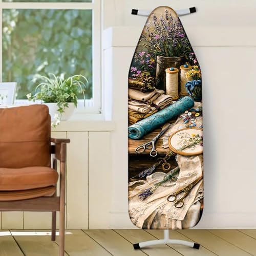 Nuxovilar Lavender Embroidery Ironing Board Cover 15x54 Polyester - Image 2