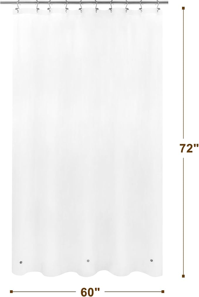 Barossa Design 60" x 72" Frosted Shower Curtain Liner - Image 7