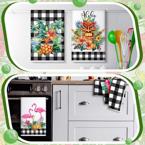 Sunnyray 6 Pcs Kitchen Towels Dish Cloths Nature Modern Absorbent Hand Tea Wash - Image 4