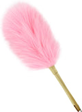 Lambswool Duster 16'' Length Solid Wooden Handle Leather Hang Strap by iHUFeather