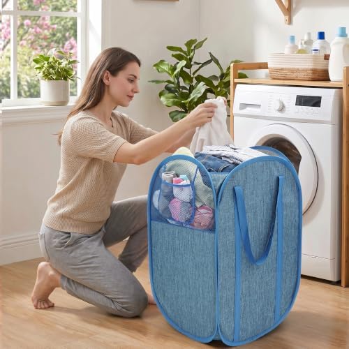 100L Collapsible Laundry Baskets, Foldable Pop Up Hamper - Image 2