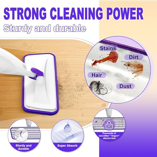 Spray Mops for Floor Cleaning: Wet Dry Mops Refillable Hardwood Floor Mop - Image 5