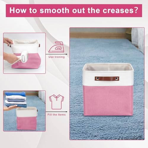 Bagnizer Collapsible Fabric Storage Cubes 11x11 Cube Storage Bins, 4 Pack - Image 5