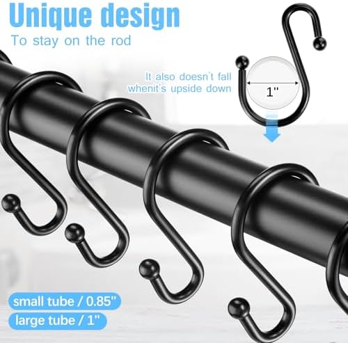 Shower Curtain Hooks, Metal Shower Hooks - Image 4