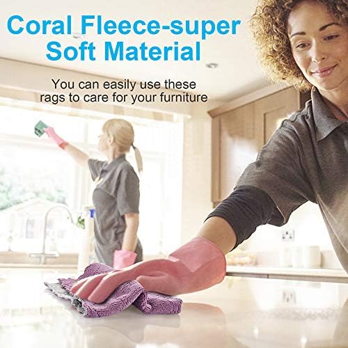 OstWony Small Reusable Cleaning Cloths, 6 x 10 inch, Absorbent Dish Rag - Image 5
