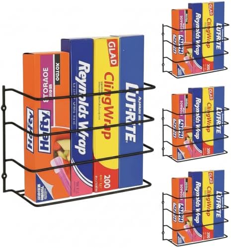 Evelots Kitchen Wrap & Food Bag Organizer Wall/Cabinet Mount by Evelots