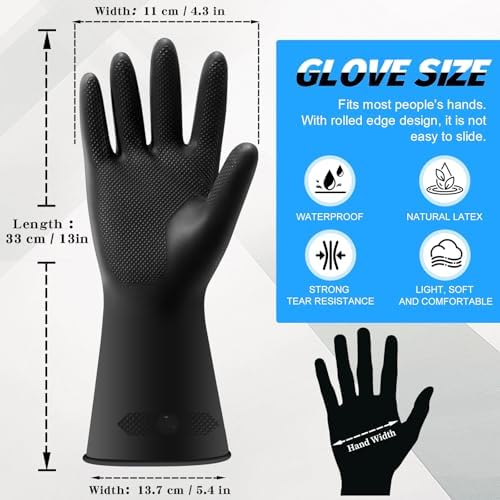 Haiou Chemical Resistant Nitrile Gloves Long Rubber Gloves - Image 3