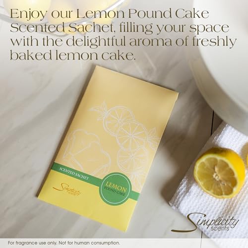 Lemon Poundcake Scented Sachets Pack of 3, Everyday - Image 4