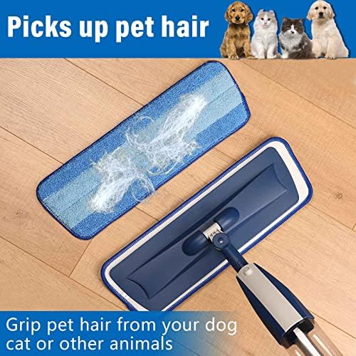 16.5" Microfiber Mop Pads Refills, 3 Pack Reusable Replacement Heads - Image 2