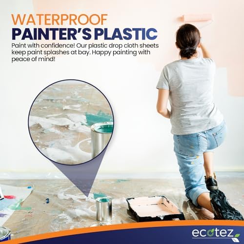 1 Pack 12 x 9 ft Extra Large Plastic Drop Cloth - Image 5