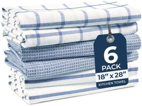 LANE LINEN Cotton Kitchen Towels Set, Quick-Drying Dish Towels, Premium Hand by LaneLinen