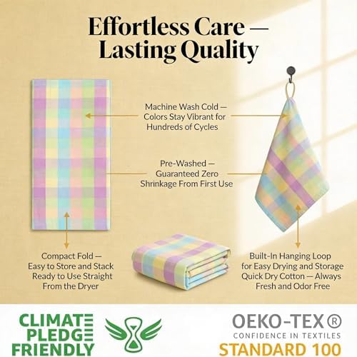 Urban Villa Kitchen Towels Cotton Dish Towels 20”x30” Easter - Image 6