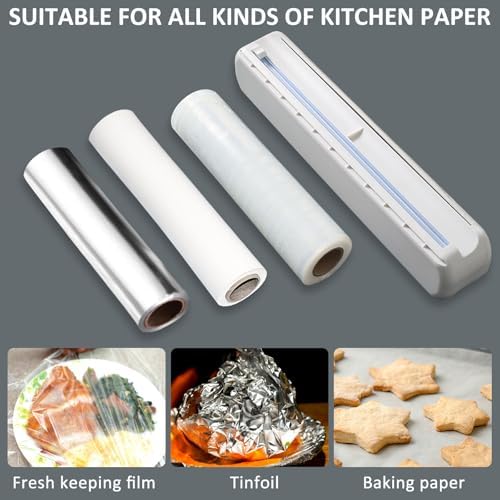 Plastic Wrap Dispenser With Cutter, Reusable Cling Film Dispenser, Cling Wrap - Image 5