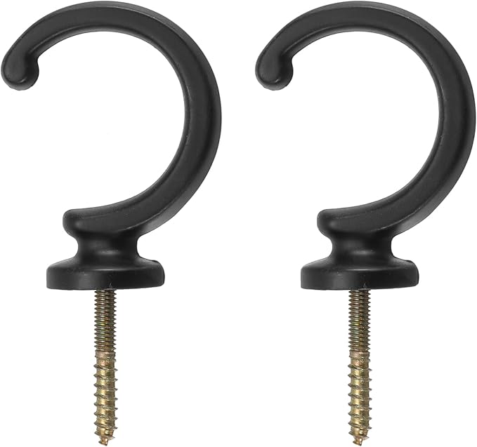 uxcell 2Pcs Curtain Holdback, Aluminum Alloy Wall Mounted Curtain Holders by uxcell