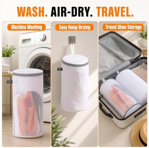 Kimmama Shoe Washing Machine Bag, Mesh Laundry Bags - Image 5
