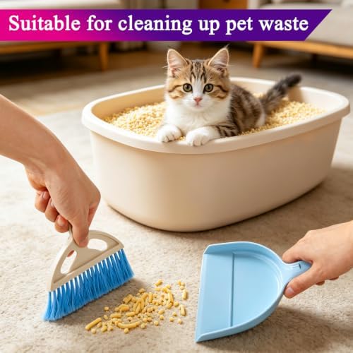 Lamoutor 3 Pack Medium Hand Broom and Dustpan Set Medium Dust Pans - Image 7