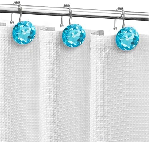 Sunlit Luxury Design Round Aqua Blue Diamond Crystal Gem Bling - Image 5