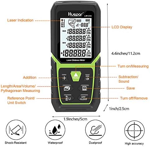 Huepar 2026 Upgraded Dual Laser Measuring Tool 395Ft - Image 5