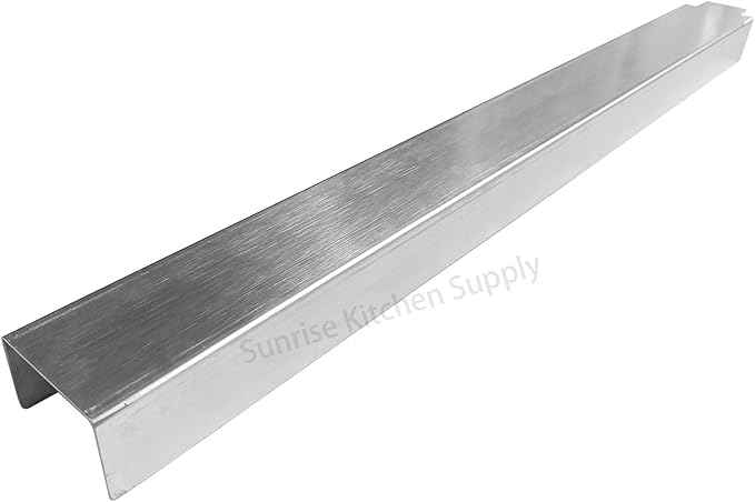 (Pack of 2) Sunrise Kitchen Supply Stainless Steel Heavy Duty 20 Gauge Deep Fryer Joining Strip/Connector (21 5/8"L x 2"W x 1 1/4"H)