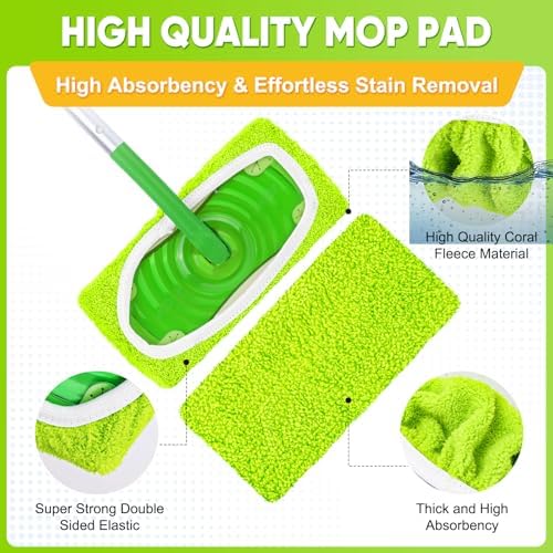 6-Pack Reusable Microfiber Mop Pads Compatible - Image 4