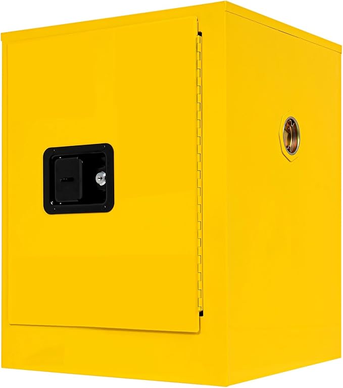 17"x17"x18" Safety Storage Cabinets Flammable Storage Cabinet, Manual Close Adjustable Shelf Alloy Steel Fireproof Hazardous Storage Cabinet Leak-proof Durable Storage Bin for Commercial Industrial