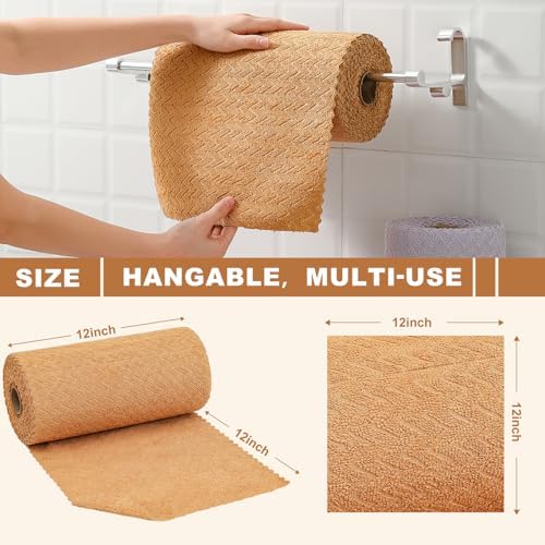 80 Pack Microfiber Cleaning Cloth Roll Reusable Paper Towels 12"x12" Tear Away - Image 2