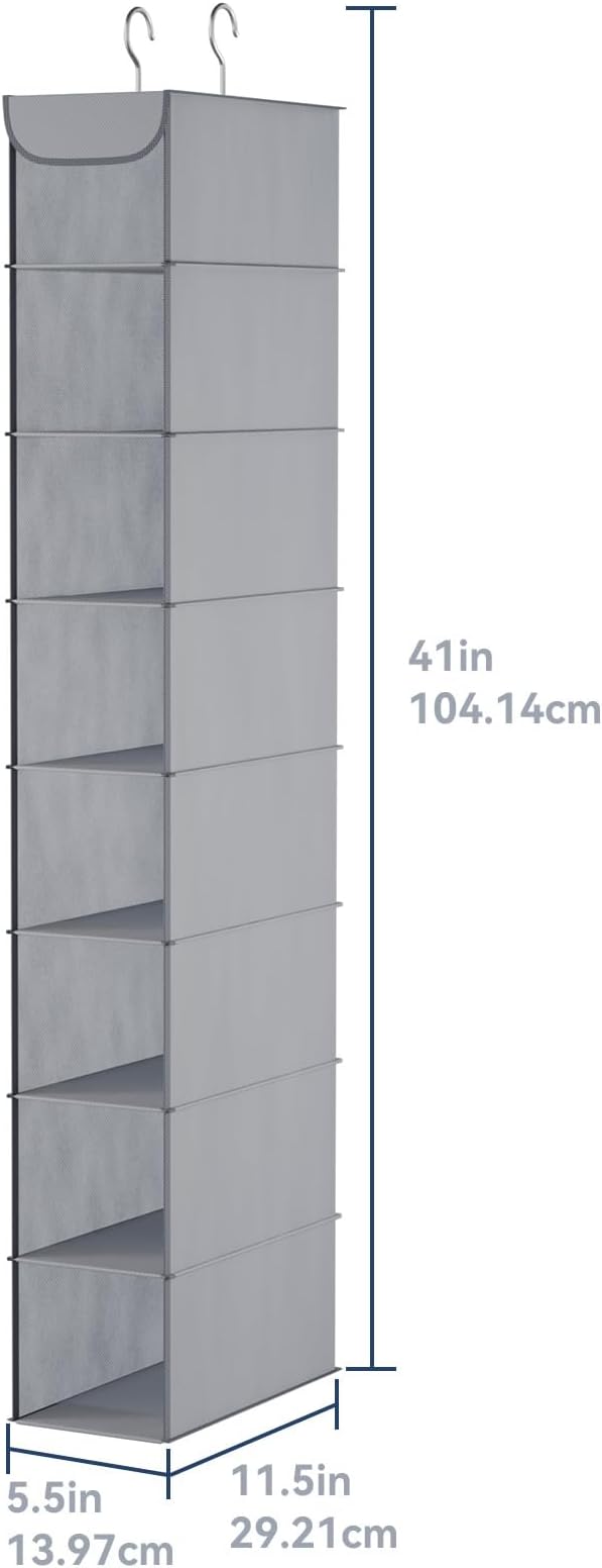 Whitmor Hanging Shoe Organizer, 8 Shelves-Hanging Closet Organizer, Hanging - Image 2