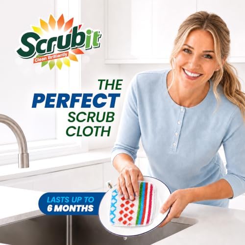 SCRUBIT 5 Pack Reusable Non-Scratch Dish Scrubbers - Image 5