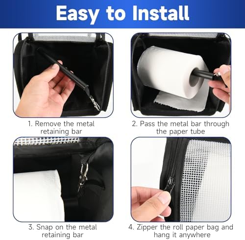 Toilet Paper Towel Holder, Hanging Paper Towel Dispenser - Image 4