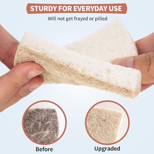 Natural Dish Sponge 48 Pack, Non-Scratch Scrub Sponge, Eco Multipurpose Kitchen - Image 4