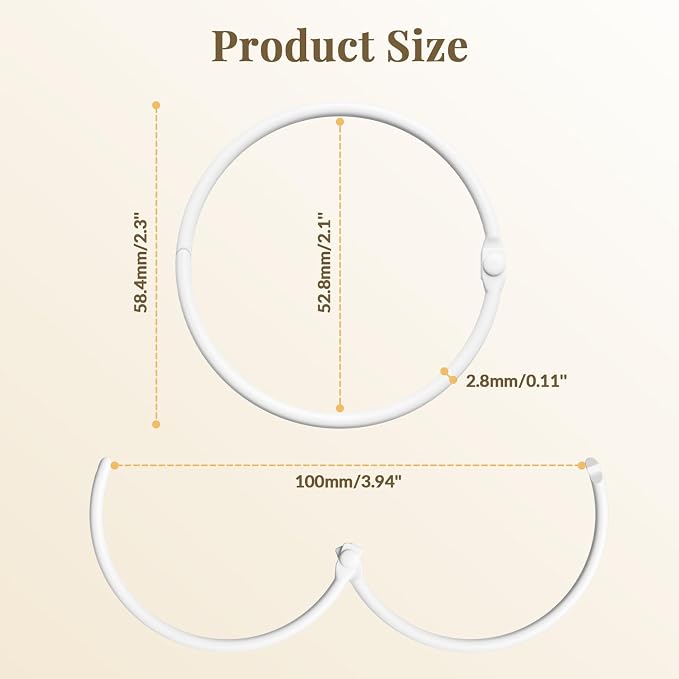 Bathway Anti-Drop Shower Rings, Rust Proof - Image 6