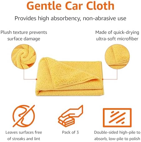 Amazon Basics Microfiber Car Drying Towels, Highly Absorbent, Lint Free - Image 2
