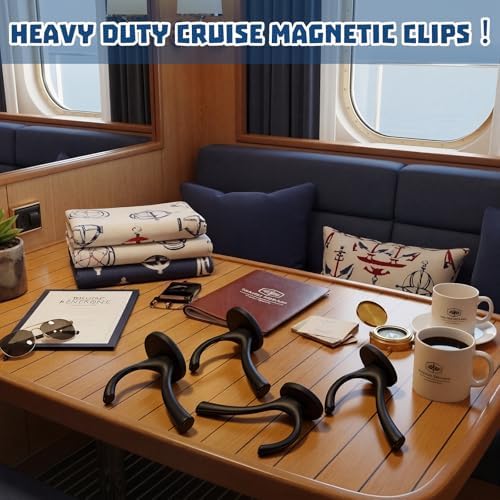Moxweyeni 4 Pcs Large Heavy Duty Cruise Magnetic Hooks 20lbs Black - Image 3