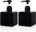 Refillable Lotion Soap Dispenser Plastic Pump Bottle 8.5oz Black 2 Pack | by JiatuA