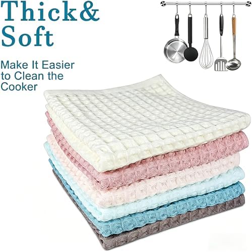 vfaejll Kitchen Towels Set 6 Pack, 100% Cotton Waffle Weave Dish Cloths & Dish - Image 4