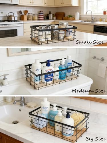 ShabbyDecor Metal Wire Basket for Kitchen Cabinets - Image 6