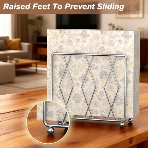 Napkin Holder for Table, 2 Pack Modern Metal Napkin Holders for Paper Napkins & - Image 2