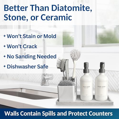 Spacewiser Silicone Countertop & Vanity Bathroom Tray – 2 PC 11.7" - Image 5