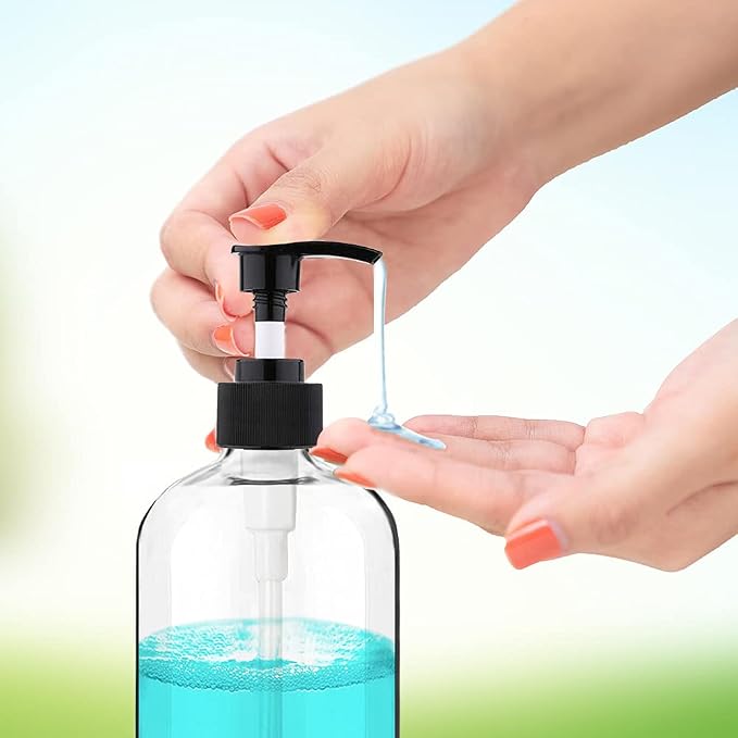 Clear Soap Dispenser with Rust Proof Pump, Waterproof Labels, Plastic Hand Soap - Image 2