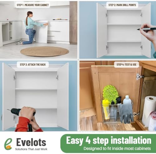 Evelots Kitchen Wrap & Food Bag Organizer Wall/Cabinet Mount - Image 6