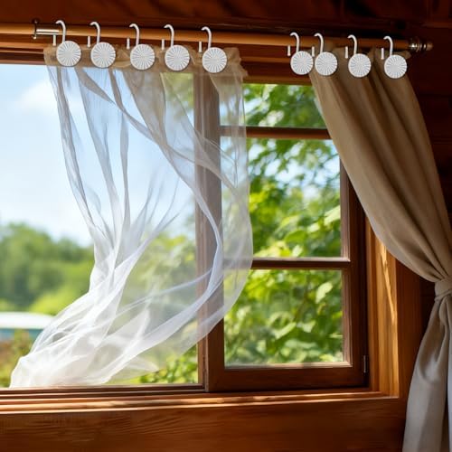 Metal Shower Curtain Hooks, Rust-Resistant Hooks - Image 2