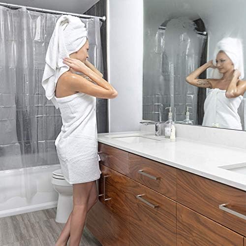LiBa Shower Curtain PEVA 10G, 72x72 Inch Clear - Image 2