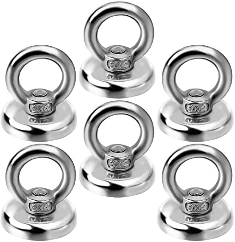 VNDUEEY Magnetic Hooks Heavy Duty 6 Pack, 60 LBS Rare Earth Magnets by VNDUEEY